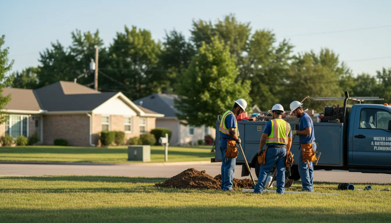 Residential water line and bathroom plumbing service in Davey, NE